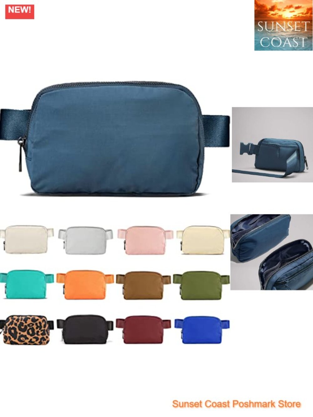 Waterproof Mini Crossbody Belt Bag Fanny Pack with Adjustable Strap